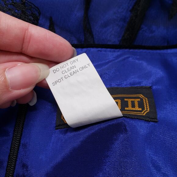 Vintage Virgo II Cocktail Dress Womens 6 Blue Velvet Burnout Sheer Goth Fairy - Picture 11 of 16